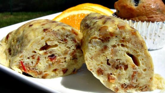 Cozinhar omelete em um pacote