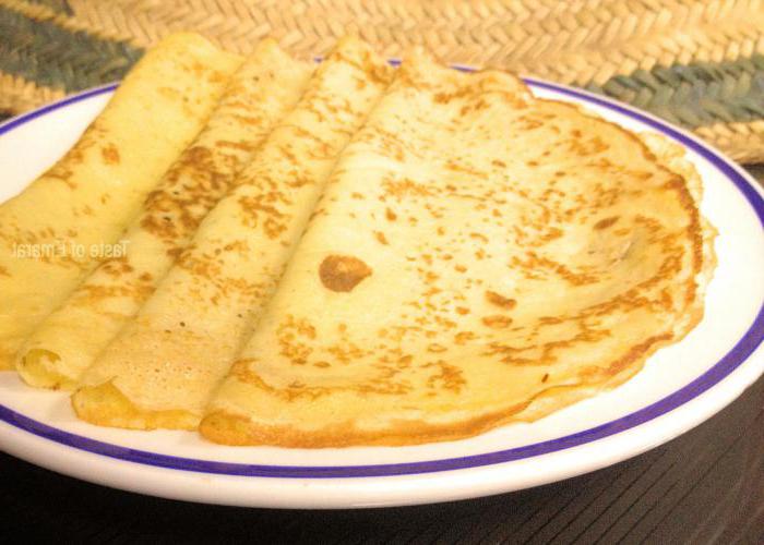 panquecas no leite e receita de água fervente fina