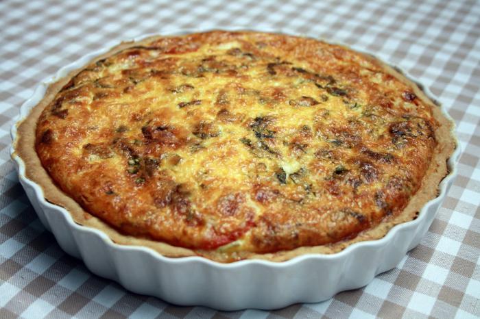 quiche loren com frango e cogumelos