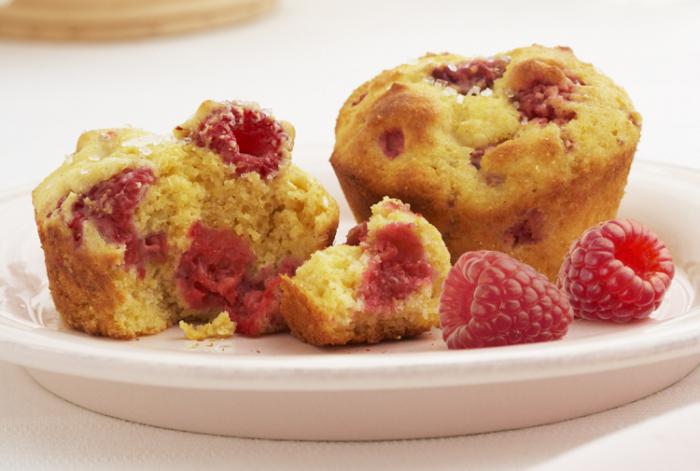 Muffins com framboesas