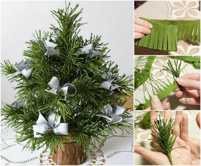 Árvore de Natal feita de papelão ondulado com as próprias mãos: tecnologia de fabricação