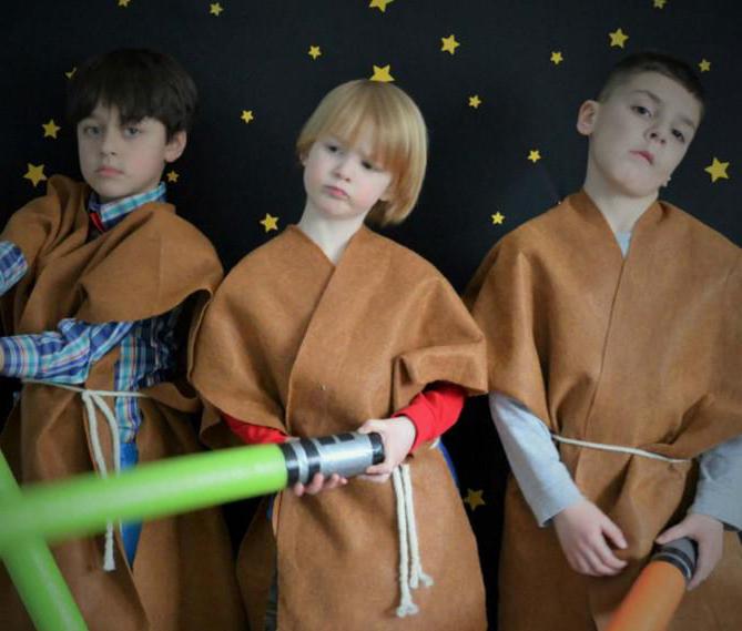 Herói Jedi - terno para crianças com as próprias mãos