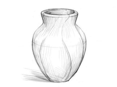 Como desenhar um vaso em lÃ¡pis simples em etapas