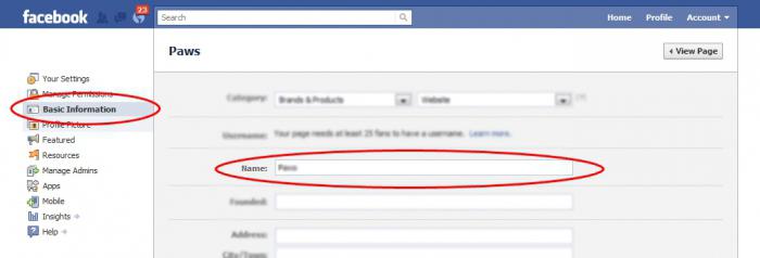 como alterar os dados no facebook