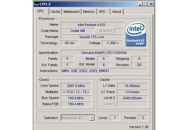 Processador Intel Pentium 4 