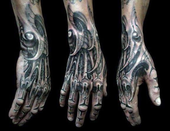 Tatuagens masculinas na mão: características do desenho