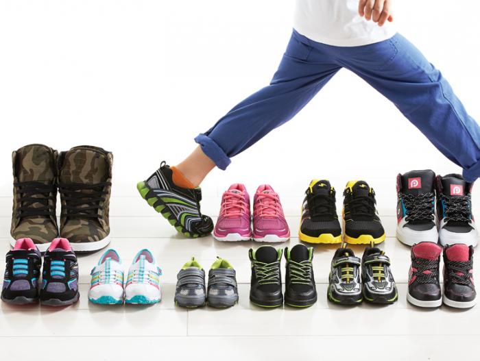 Determine o tamanho dos sapatos infantis. Mesa de tamanho de calçado infantil