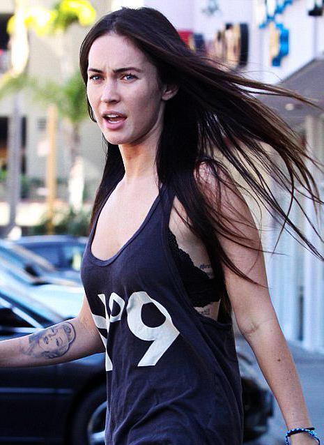 Megan Fox sem maquiagem e antes de plásticos