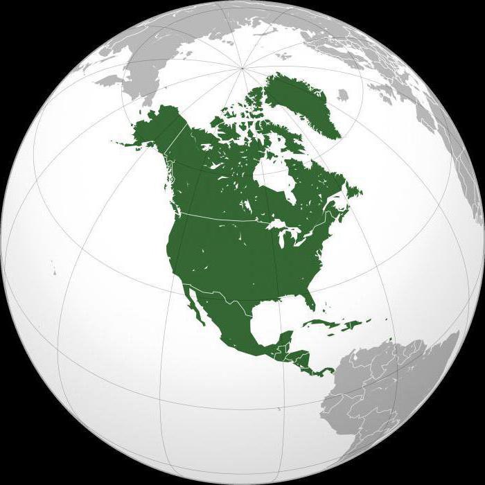 localização geográfica da América do Norte