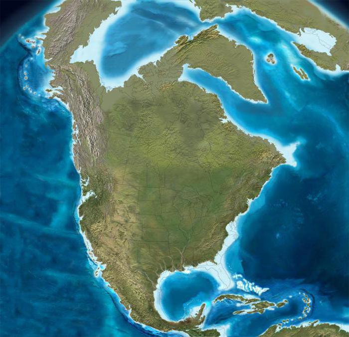 uma descrição da localização geográfica da América do Norte