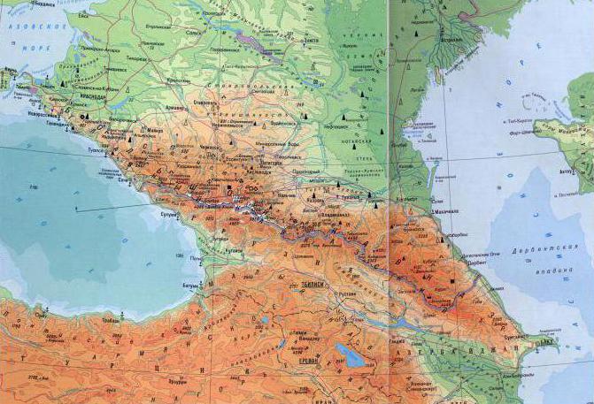 localização geográfica das montanhas do Cáucaso