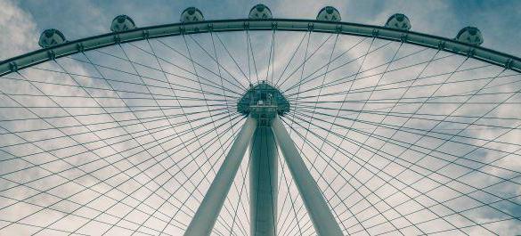 Roda gigante, em, st. Petersburg