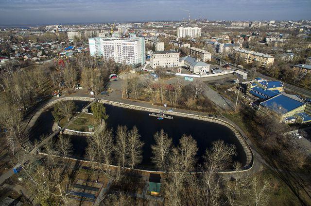 Parque Esmeralda (Barnaul) ontem e hoje