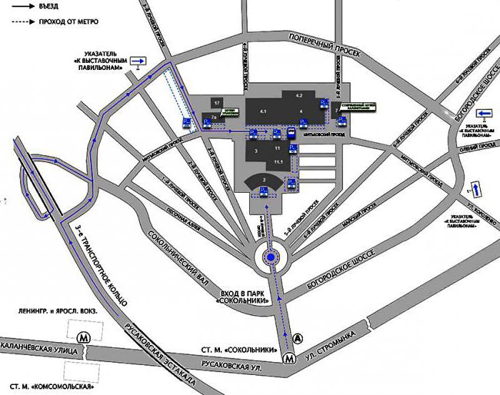 Venha para Sokolniki (o parque)! O esquema do parque será o seu guia confiável